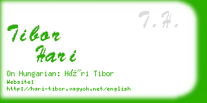 tibor hari business card